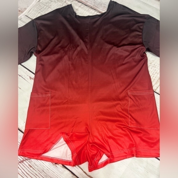 HOTSHOT T-Shirt Onesie generic non brand Ombre Red Size XL - Picture 8 of 8